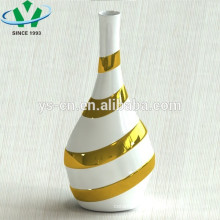 luxury golden hand painted ceramic vase for hotel decor